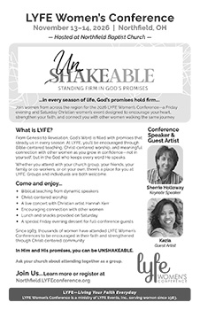 LYFE 2026 Bulletin Insert in Grayscale for Northfield, OH THUMBNAIL